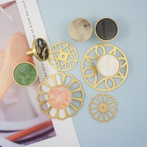 Colorful Drawer knobs Decor Backplate Cupboard Knobs Unique Modern Brass Knobs Pulls Dresser Knobs Handle Gift Kitchen Cabinet Pull LBFEEL