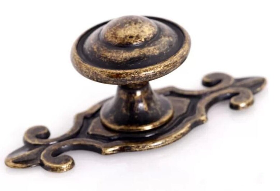Antique Bronze Dresser Drawer Pull Handles Knob Metal Pulls / Etsy