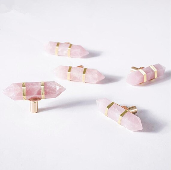 Pink Clear Crystal Dresser Knobs Drawer Knobs Pulls Handles Etsy