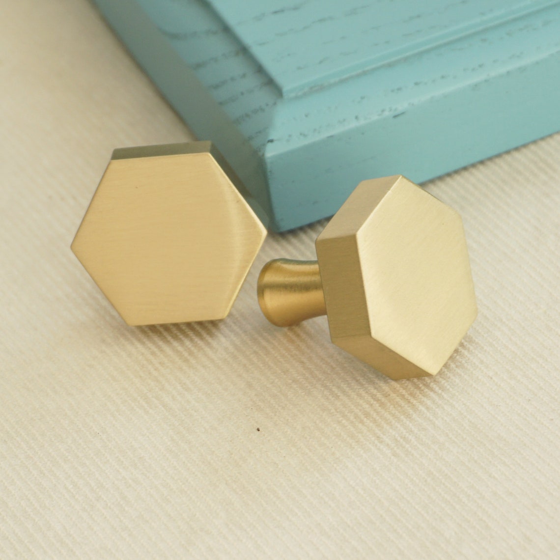 Brass Hexagon Knobs Wardrobe Knob Kitchen Pulls Drawer Etsy
