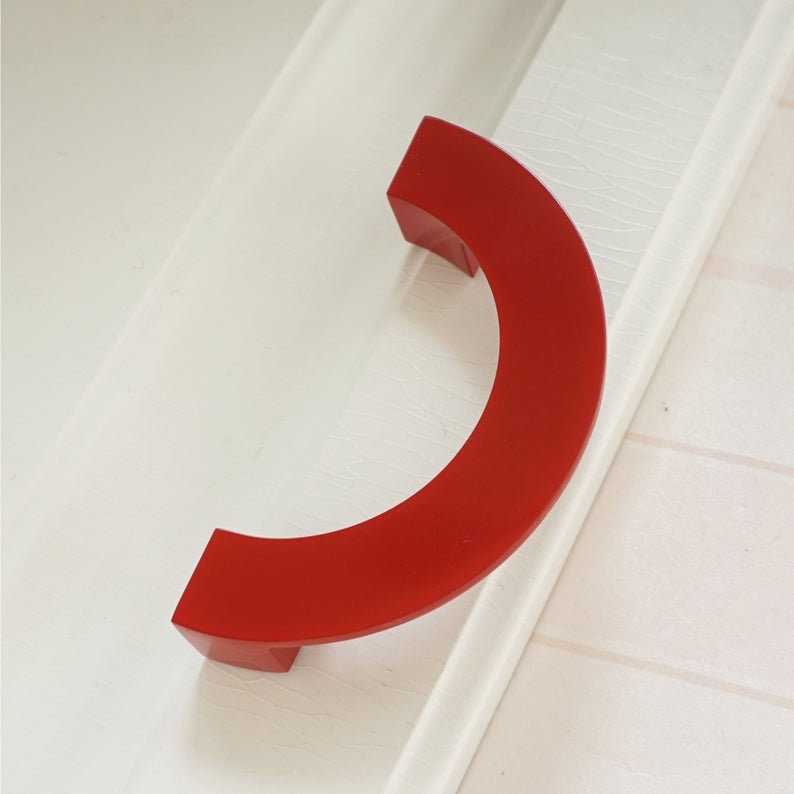 3.75'' Red Dresser Drawer Pulls Handles Modern Kitchen Etsy