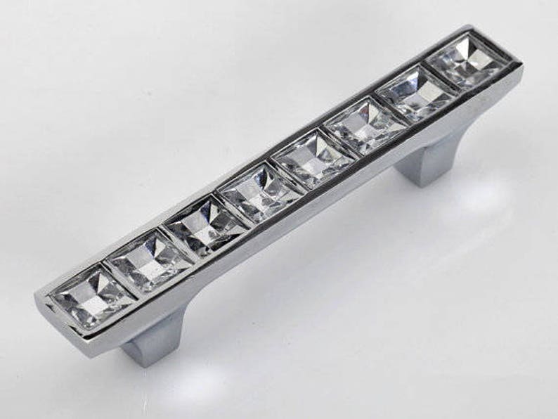 Crystal Glass Look Dresser Pull Drawer Pulls Handles Etsy