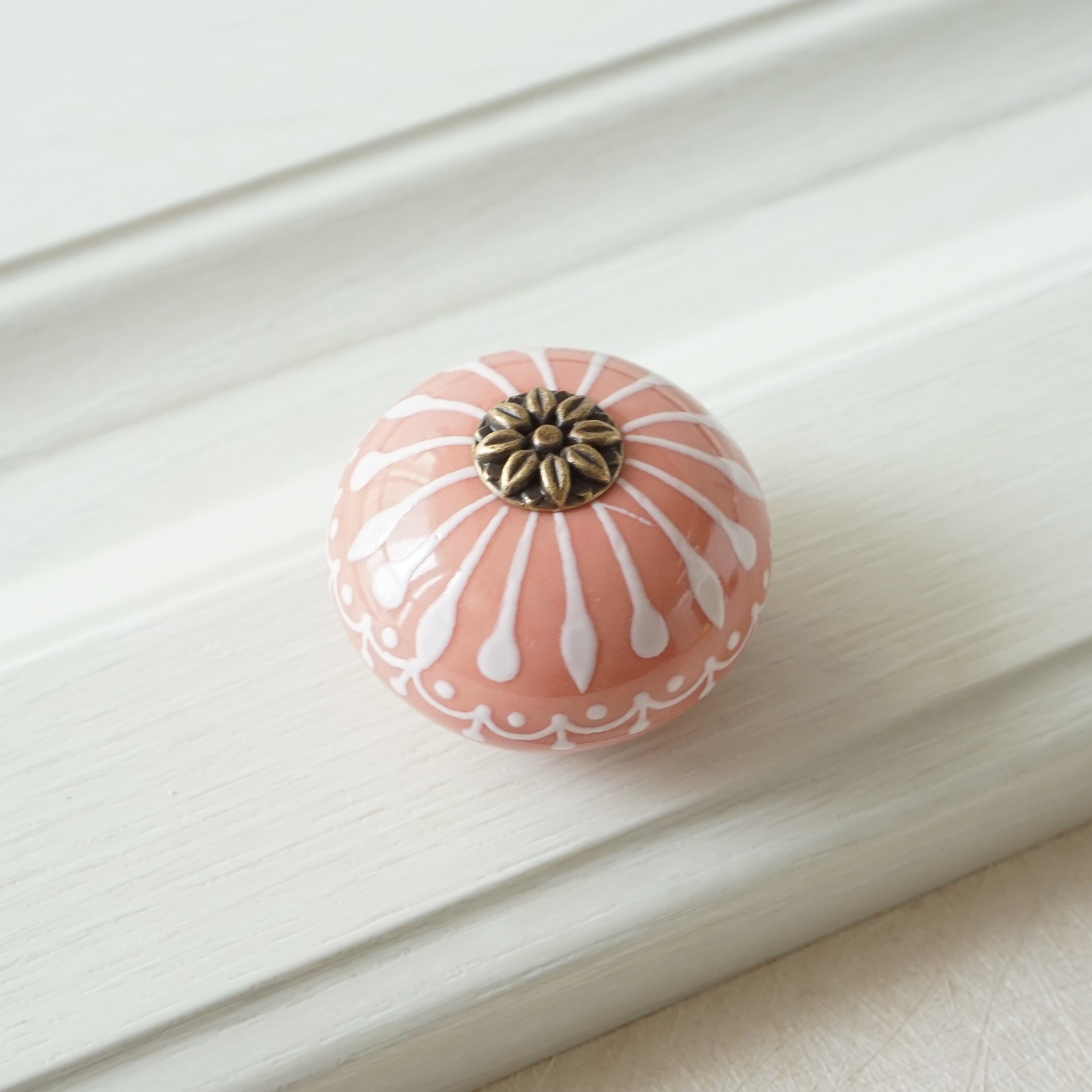 Cajón de cerámica tira de perillas perilla perilla blanco azul | Etsy