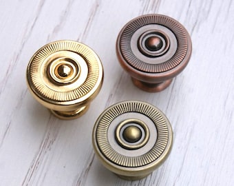 Drawer Knobs Pulls Antique Brass Copper Gold Small Dresser Knobs Handles Metal Cabinet Knobs Pull Handles Decorative Furniture Hardware