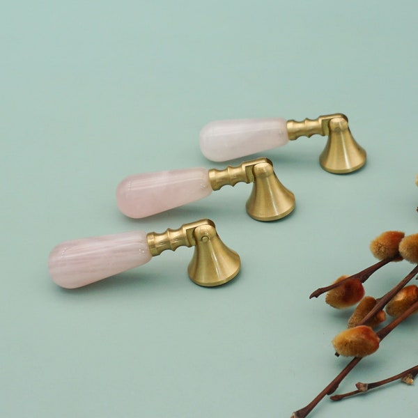 Mini boutonnage rose boutons en cristal luxueux pour commode Boutons de tiroir moderne boutons de porte en laiton boutons de meuble quincaillerie art déco LBFEEL