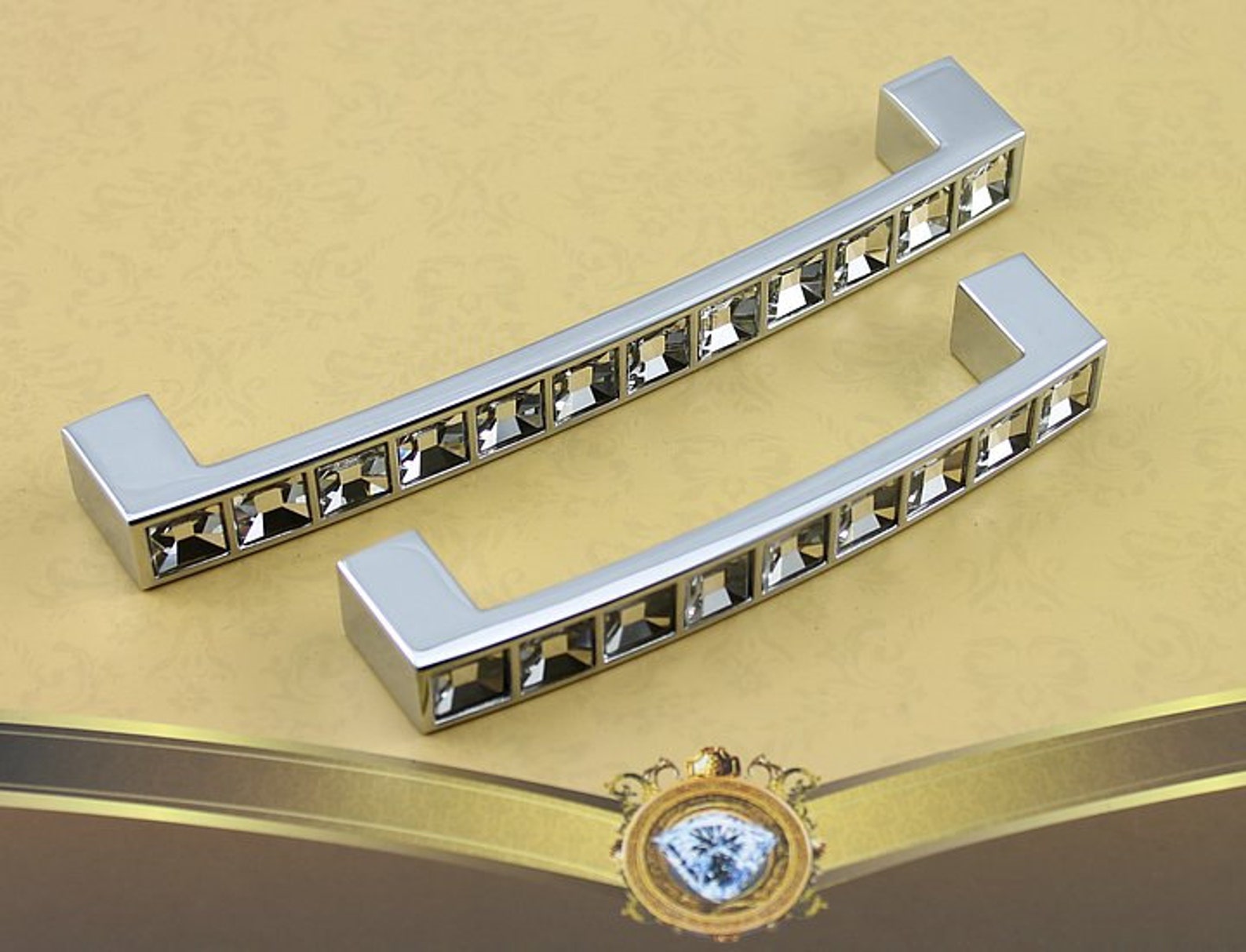 Glass Crystal Look Dresser Pulls Drawer Pull Handles Etsy