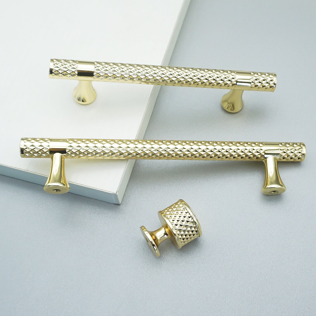 3.7857.55shiny Gold Dresser Handles and Knobs Unique Drawer Knobs Pulls