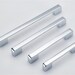 Lot Of 4 Chrome Plastic Drawer Pulls - Cabinet Door Handles, Silver, Model AD-108