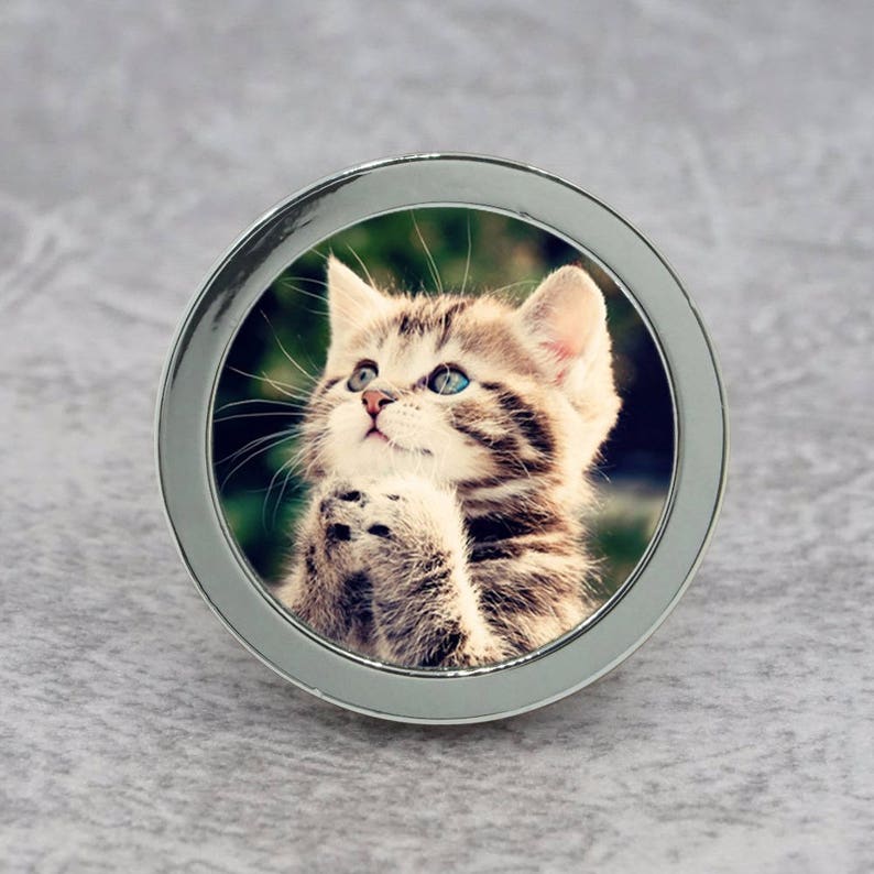 Cat Cabinet Door Handle Knob Dresser Knobs Drawer Pulls Handles Glass Clear Antique Brass Chrome Silver Kitchen Decorative Cute