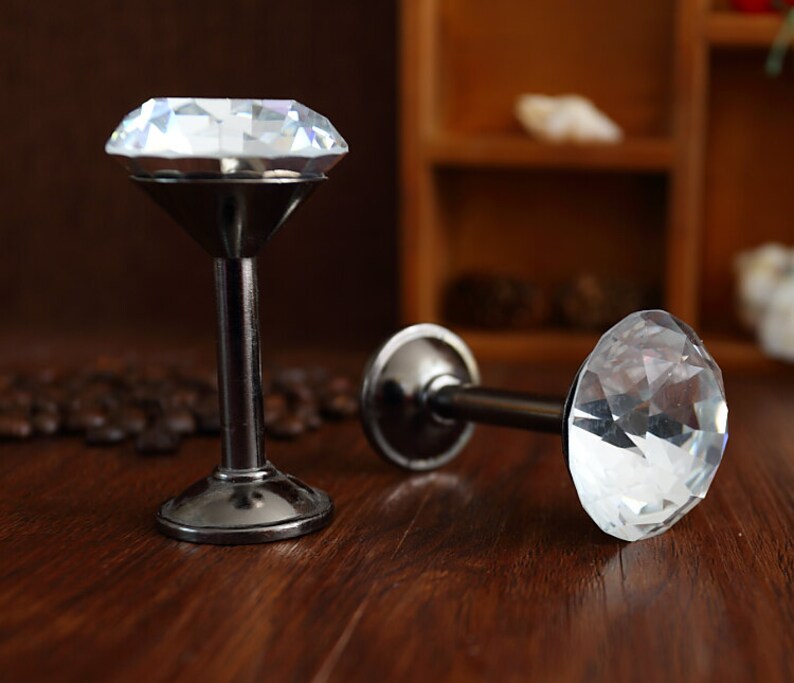 Glass Hook Decor Hook Wall Hook Clear Silver Black Gold Metal Etsy