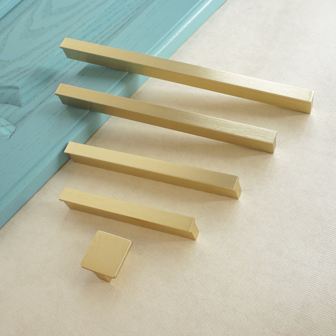 Brushed Gold Dresser Handles Knobs Black Silver Drawer Pull Knob