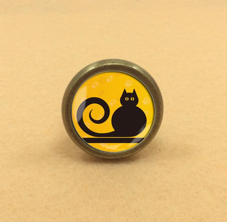 Cat Drawer Knobs Pulls Handles Kitchen Cabinet Door Knob Handle Pull Antique Bronze Dresser Furniture Hardware