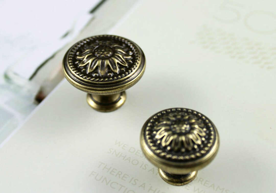 Vintage Dresser Knobs Drawer Knobs Pulls Handle Sunflower Etsy