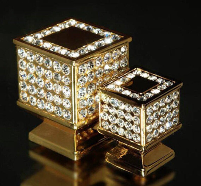 Rhinestone Dresser Knobs Drawer Knobs Pulls Handles Clear Etsy