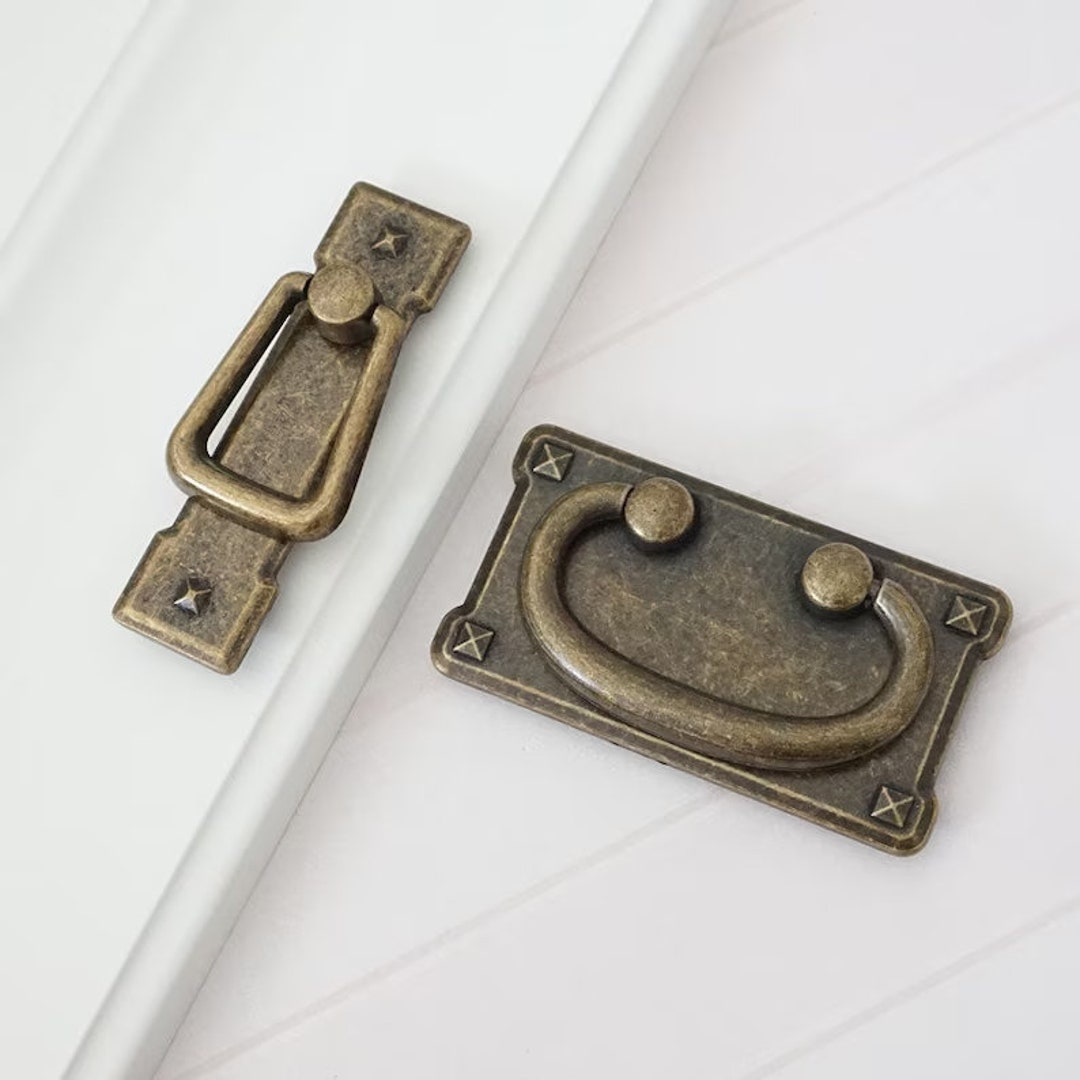 Antique Black Drawer Pulls Vintage Drop Pulls Bail Handles Antique