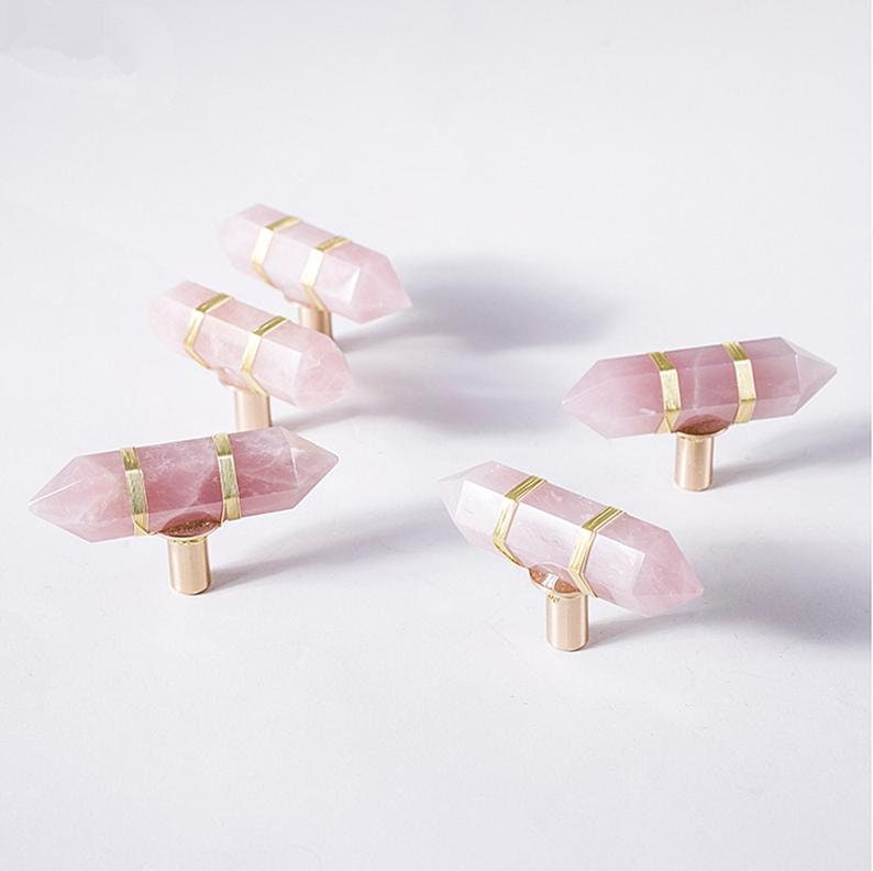 Pink Clear Crystal Dresser Knobs Drawer Knobs Pulls Handles Etsy