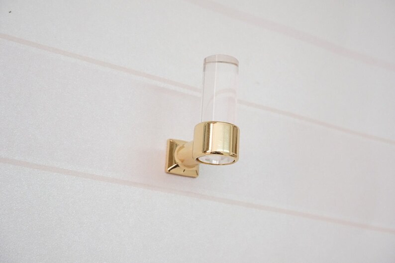 Small Acrylic Hook Clear Silver Gold Wall Hooks Lucite Etsy