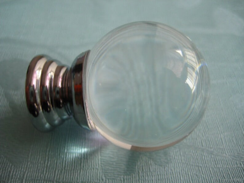 Clear Crystal Ball Knobs / Dresser Drawer Knobs Pulls Handles Etsy