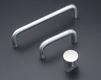 Simple Brushed Nickel Drawer Pulls Modern Kitchen Door Handles Unique Drawer Knobs Nickel Cabinet Pull Knob Nordic Door Handle LBFEEL 2.5"5"