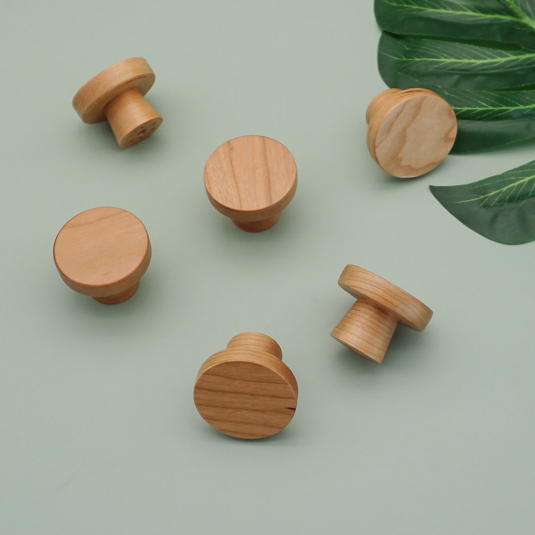 Natural Wood Drawer Knobs Pulls Wood Knobs for Wood Etsy