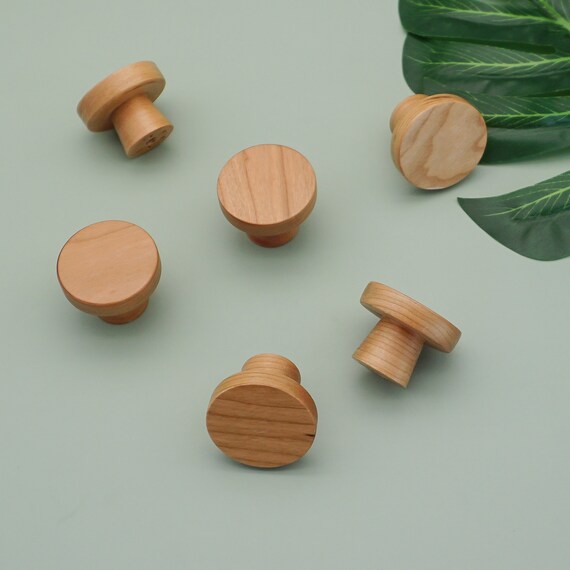 Nature Wood Cabinet Knob Handle Boho Nursery Drawer Pull Dresser