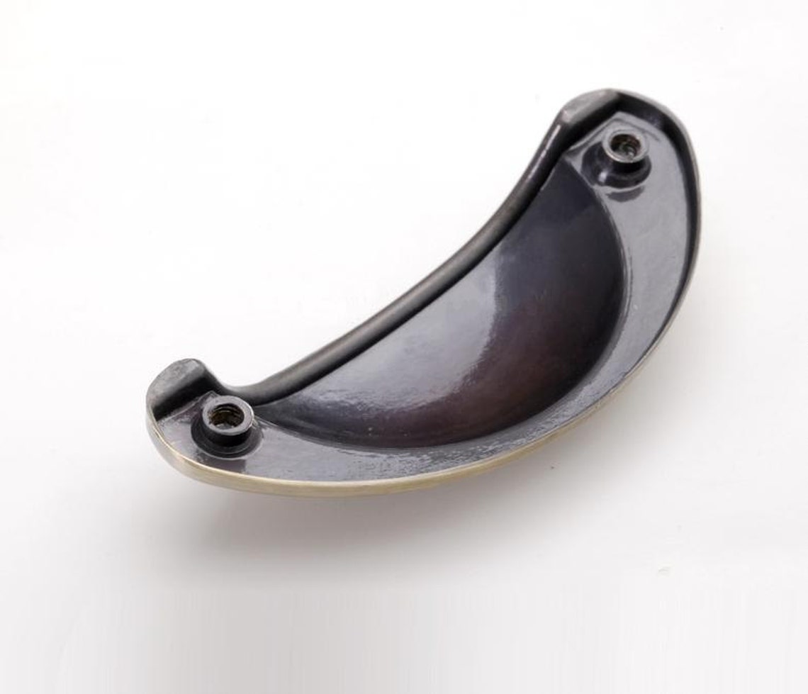 Antique Brass Shell Pulls / Semi Pull With Flower Vine / - Etsy