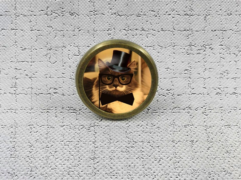 Gentleman Cat Drawer Knobs Pulls Handles Kitchen Cabinet Etsy