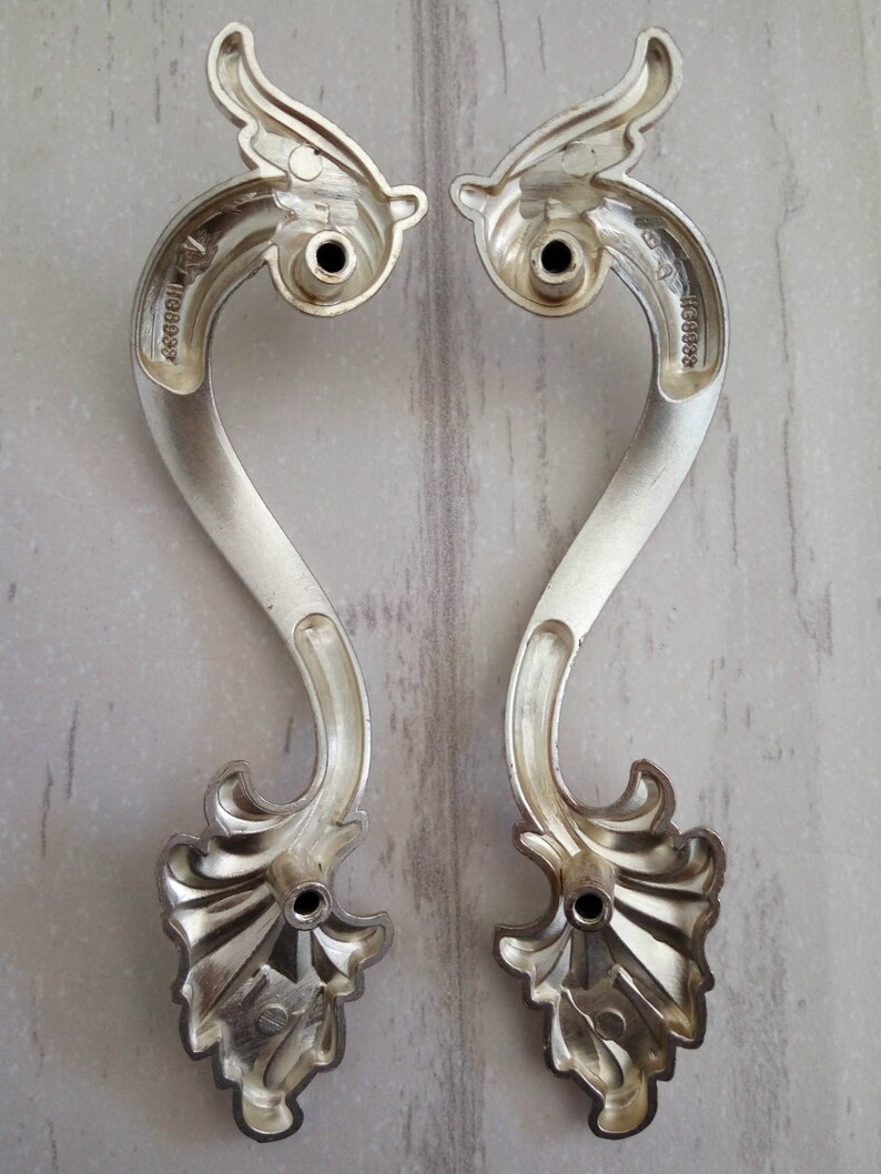 3 Vintage Style Door Handles Pulls Antique Etsy