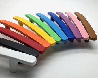 3"3.75"5"Colorful Dresser Pull Child Drawer Pulls Kitchen Cabinet Handles Blue Brown Red Green Orange White Yellow Pink Purple Black Decor