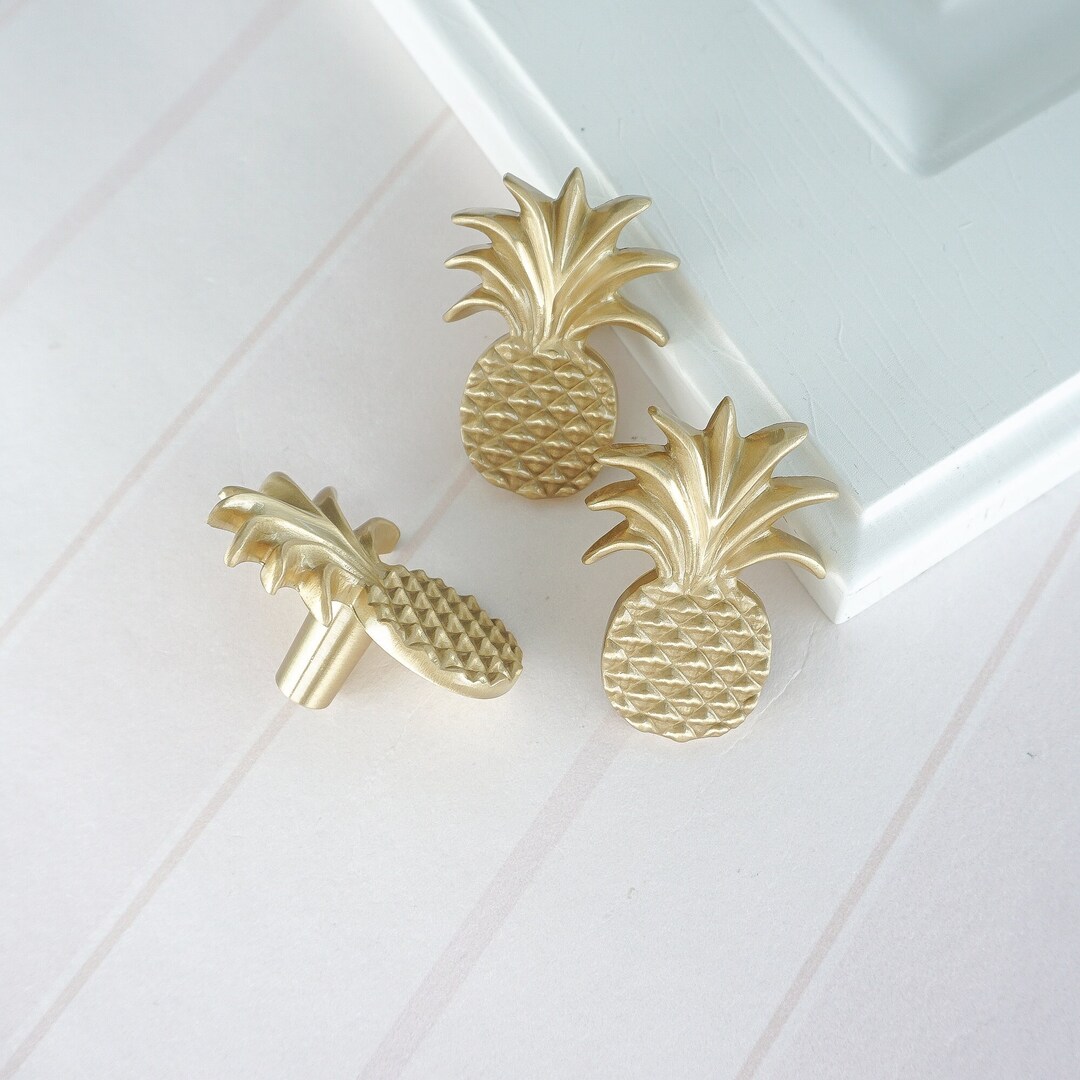 Solid Brass Pineapple Knobs Pull Decor Kitchen Door Handle
