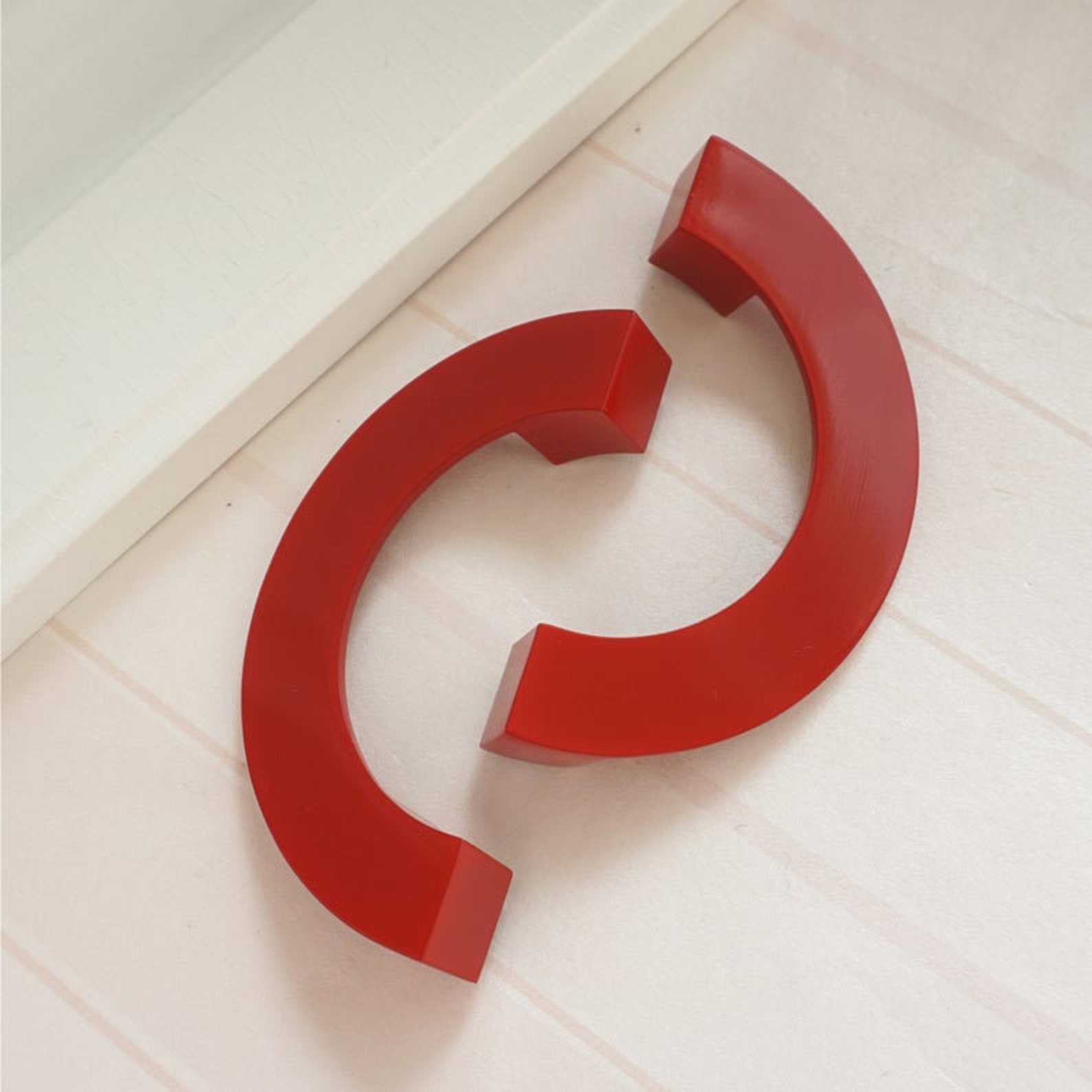 3.75'' Red Dresser Drawer Pulls Handles Modern Kitchen Etsy