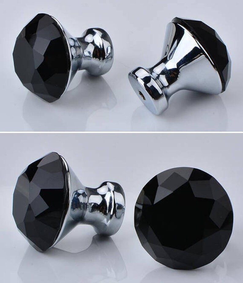 Glass Crystal Drawer Knobs Handles Rhinestone Dresser Knobs Etsy