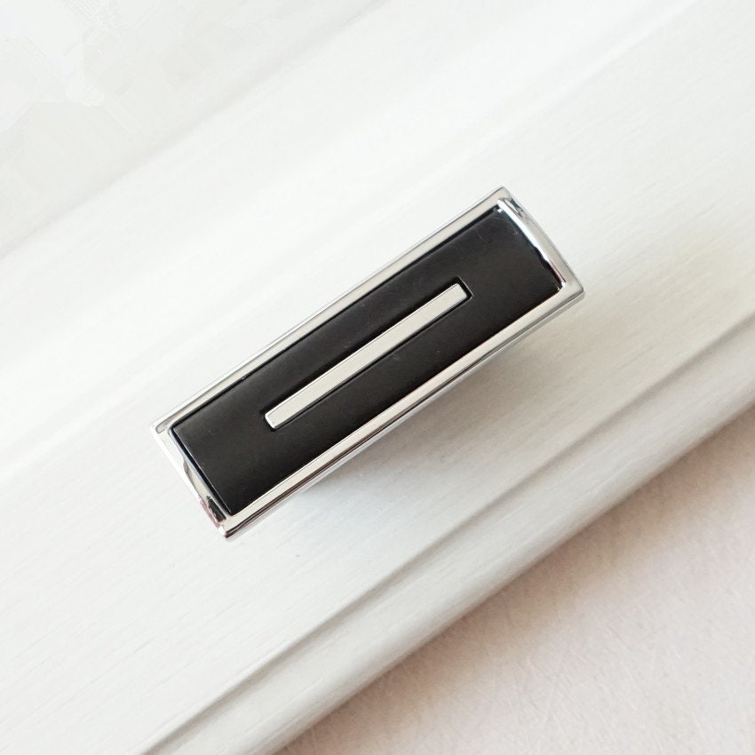 Modern Handles Kitchen Door Handles Black Silver Etsy
