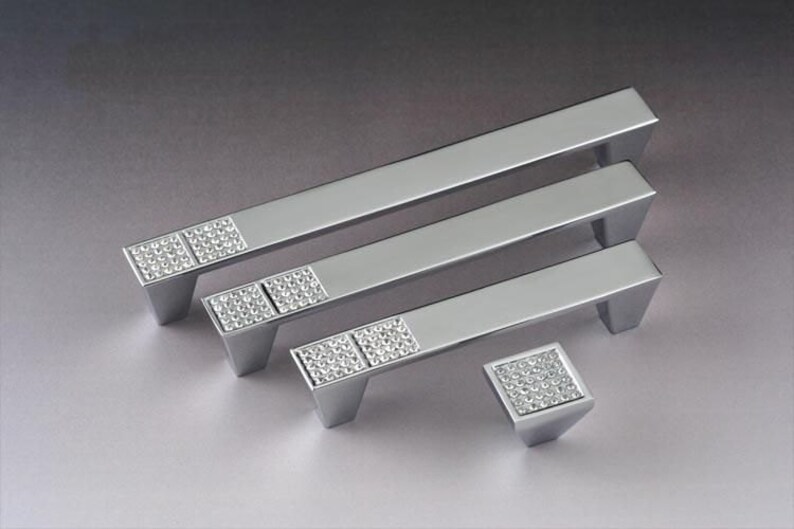 New Clear Crystal Drawer Pulls Handles / Kitchen Knob Etsy