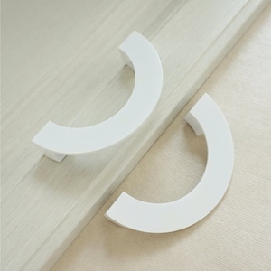 3.78'' White Semicircle Drawer Pulls Kitchen Door Pulls Knobs Semicircle Dresser Knob Drawer Handles Kids Child Cabinet Handles LBFEEL