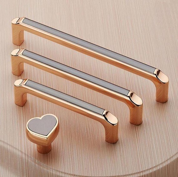 Shabby Chic Dresser Drawer Pulls Handles Off Black Golden / Etsy