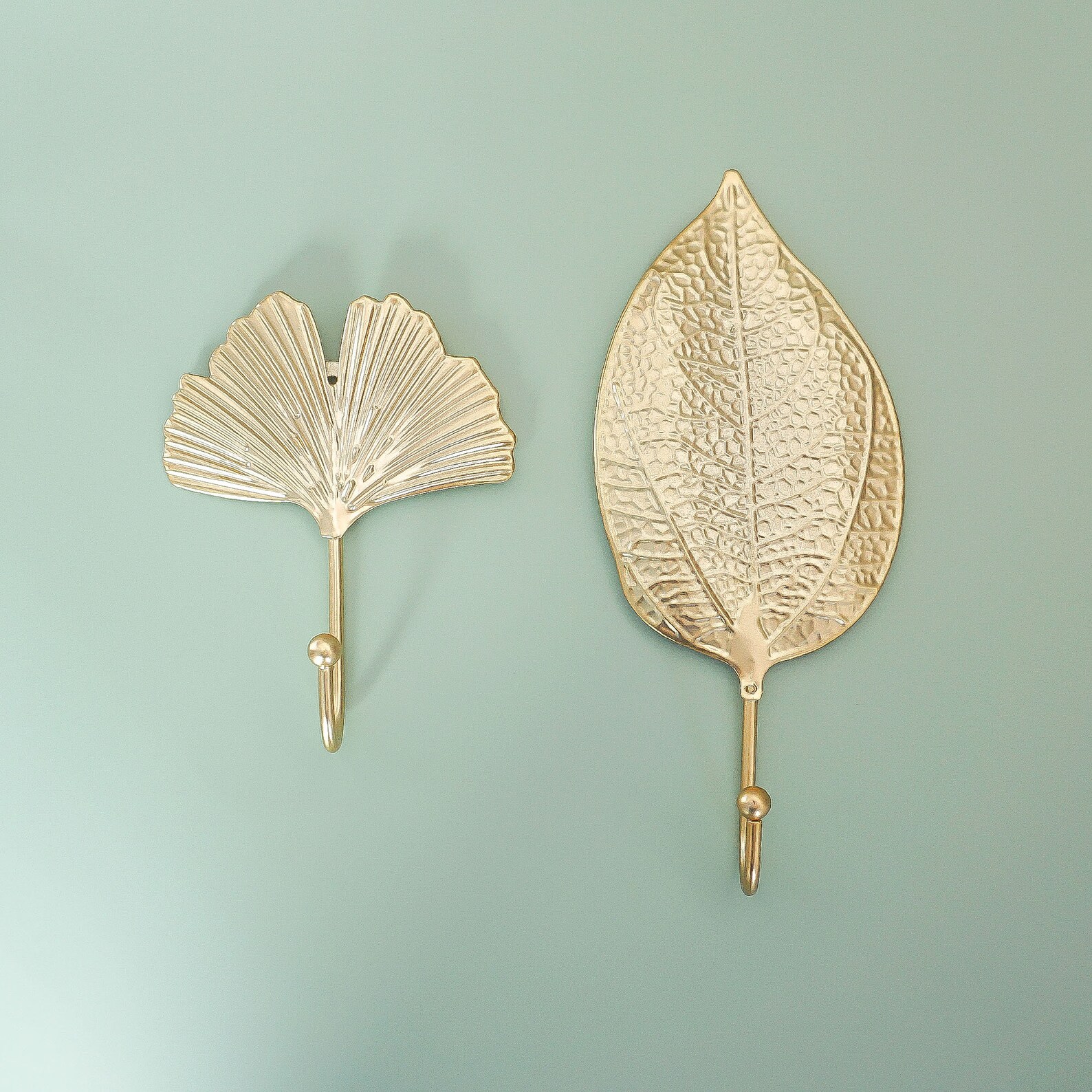 Unique Nordic Gold Leaf Wall Hooks Gift Clothes Hooks Leaves Etsy