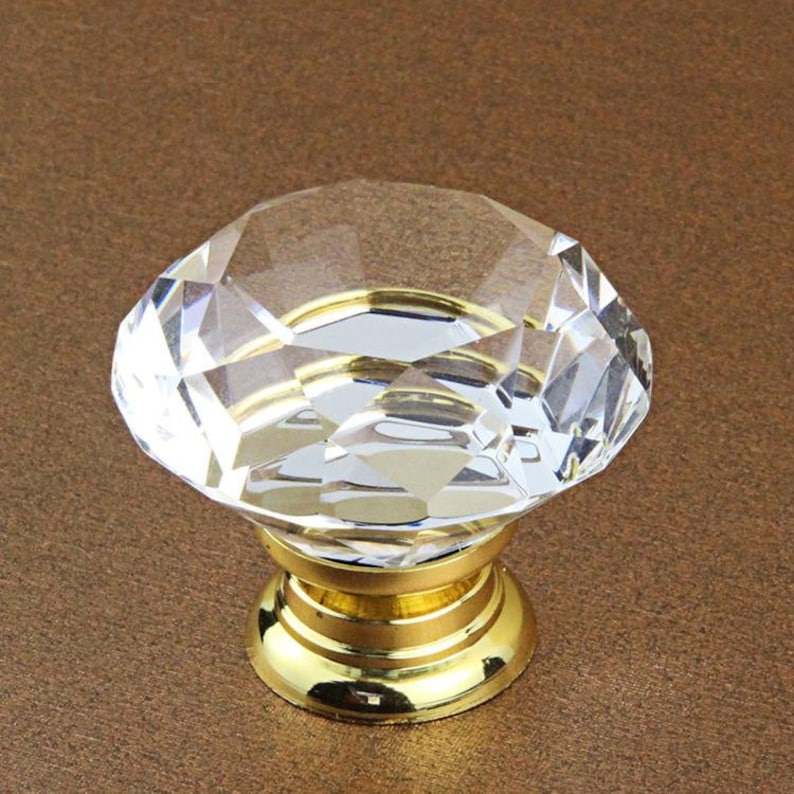 Gold Glass Knobs / Dresser Knobs / Drawer Knobs Pulls Handles Etsy