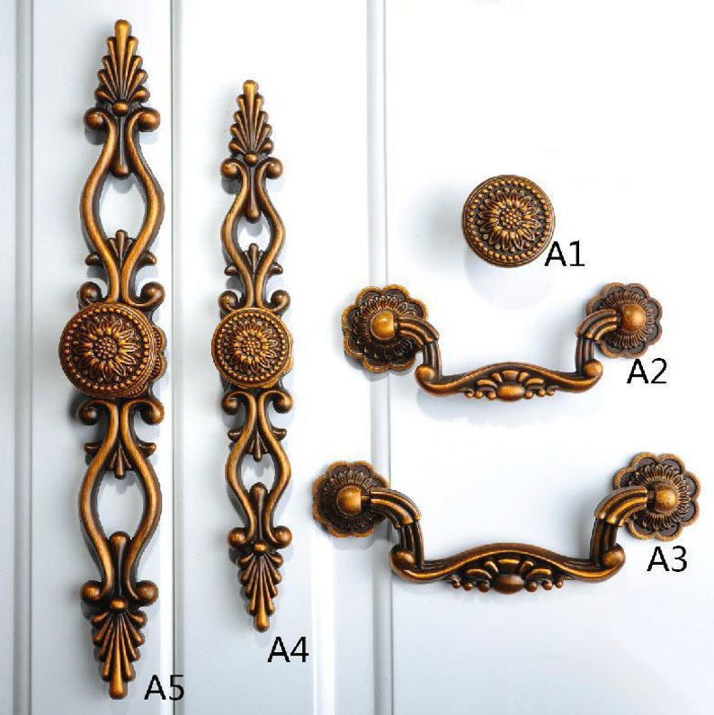 Large Vintage Dresser S Pulls Drawer Pull Handles Image 0
