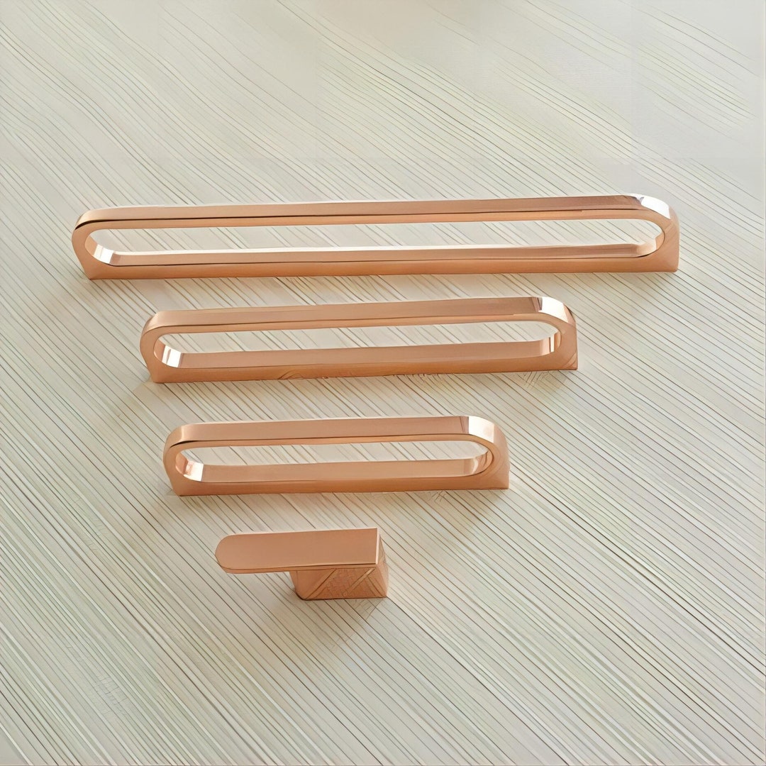 Rose Gold Cabinet Pull Dresser Knobs Hollow Drawer Pulls Handles ...