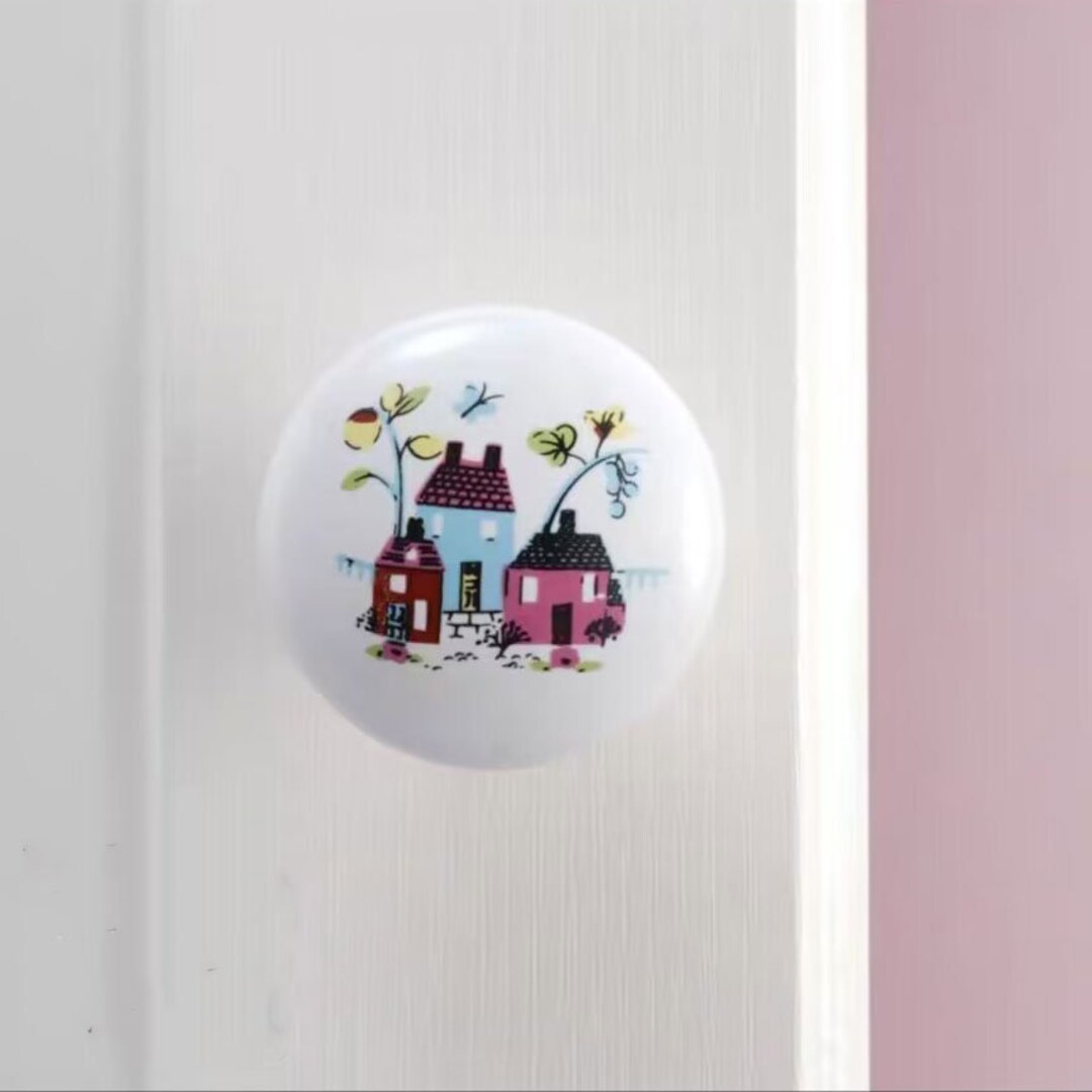 Ceramic Dresser Knob Small House Drawer Knobs Pulls Childrens