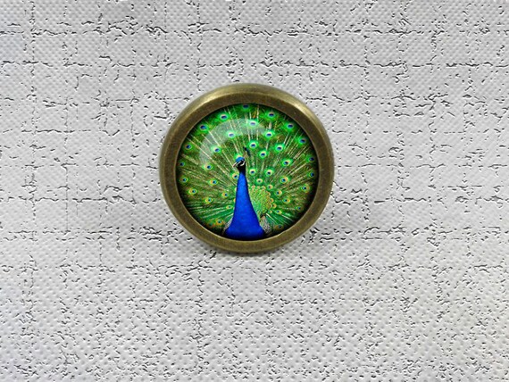 Peacock Drawer Knobs Pulls Handles Kitchen Cabinet Knobs Etsy