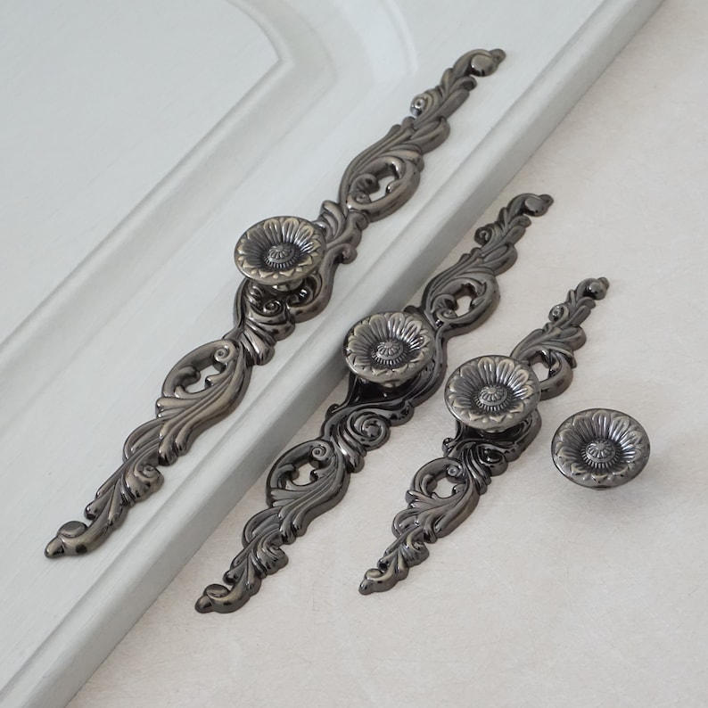 Dresser Knobs Drawer Pulls Knob Handles Backplate Antique Etsy