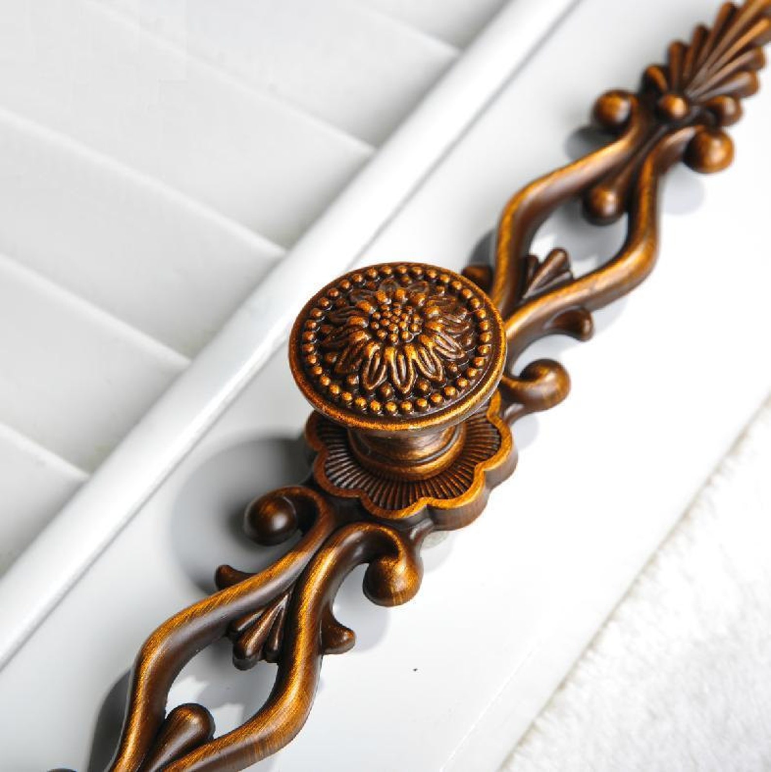 Large Vintage Dresser Knobs Pulls Drawer Knob Pull Handles Etsy