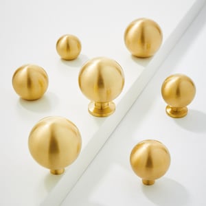 Solid Brass Cabinet knobs Gold Mini Ball Knobs Kitchen Cupboard Door Knobs Pulls Gift Unique Drawer Knobs Dresser Pull Handle LBFEEL