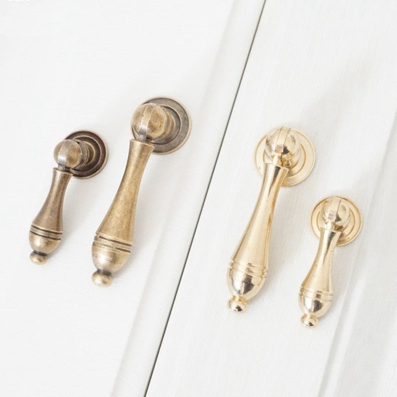 Vintage Drawer Pulls Drop Dresser Knobs Drawer Knob Handle Etsy