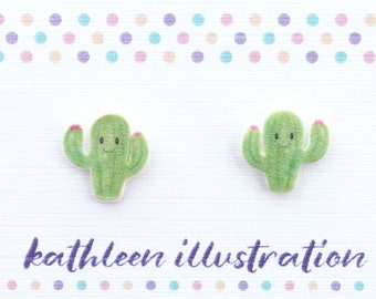 Cactus Stud Earrings