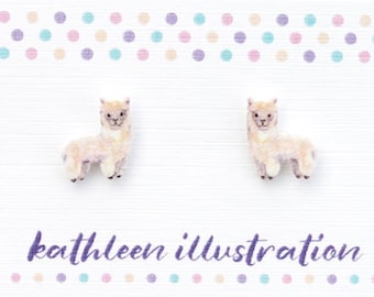 Llama / Alpaca Stud Earrings