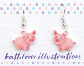 Pig Drop Earrings