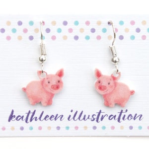 Pig Drop Earrings